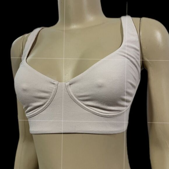 Victoria’s Secret Pink Supersoft Unlined Demi bralette bra Beige Xlarge - Picture 3 of 6
